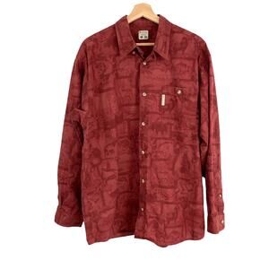 OUTDOOR CORE Columbia Cotton Button-Up Shirt – Red Utility Hunting – Men’s L
